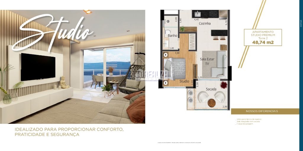 Apartamento, 1 quarto, 48 m² - Foto 9