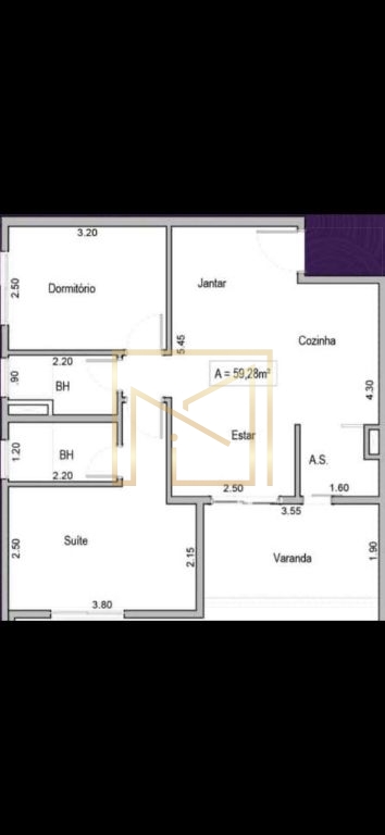 Apartamento padrão à venda em taquara branca, hortolândia