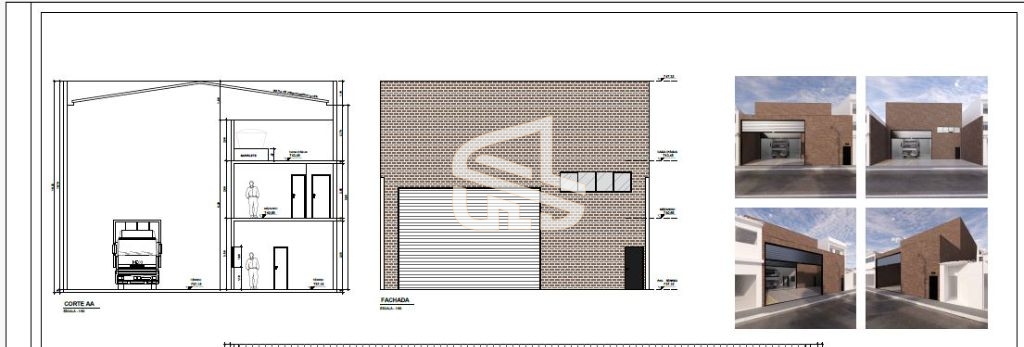 Depósito-Galpão, 426 m² - Foto 1