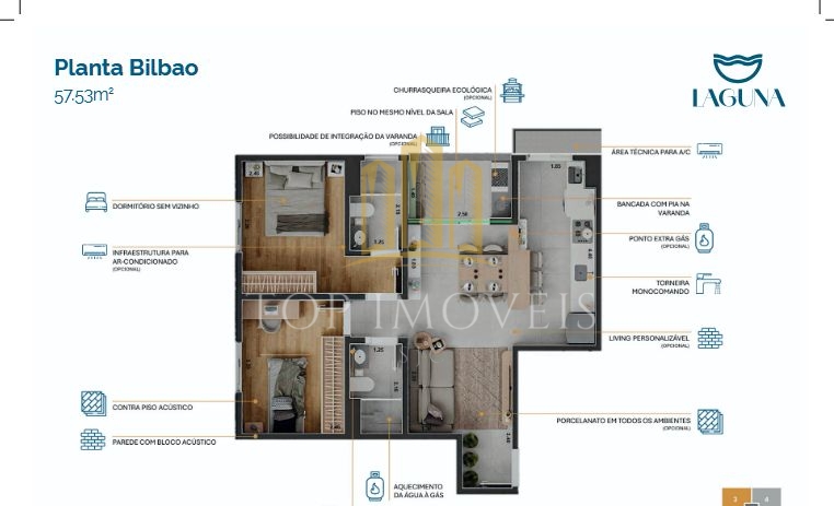 Lançamento 2 quartos com suíte na zona norte de são josé dos