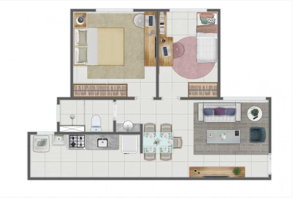 Cobertura duplex 90m² 2 quartos - Residencial Vista Bela, Jd. Paraíso - Jacareí/SP