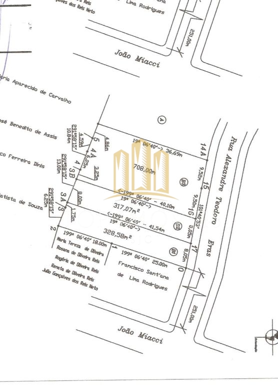 Excelente terreno com 708,00 m² na zona sul