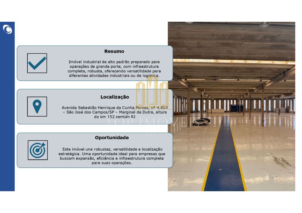 Prédio industrial marginal da dutra 21.000m² terreno 9.300m²