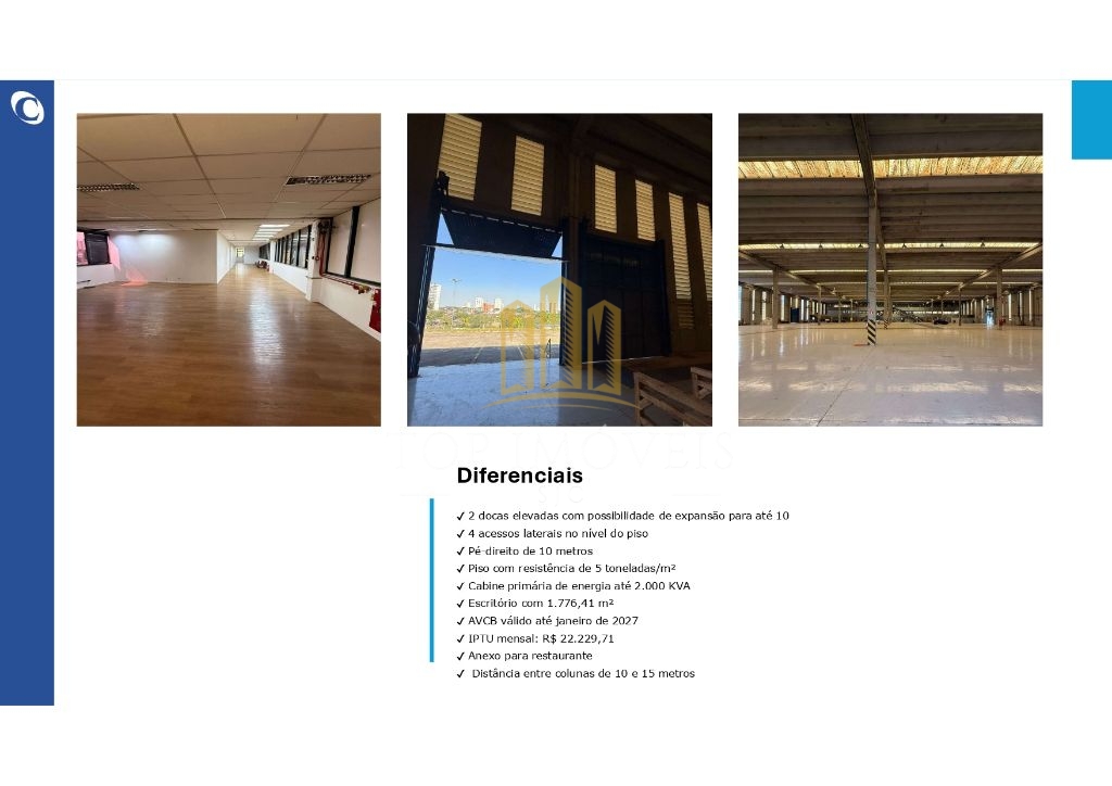 Prédio industrial marginal da dutra 21.000m² terreno 9.300m²