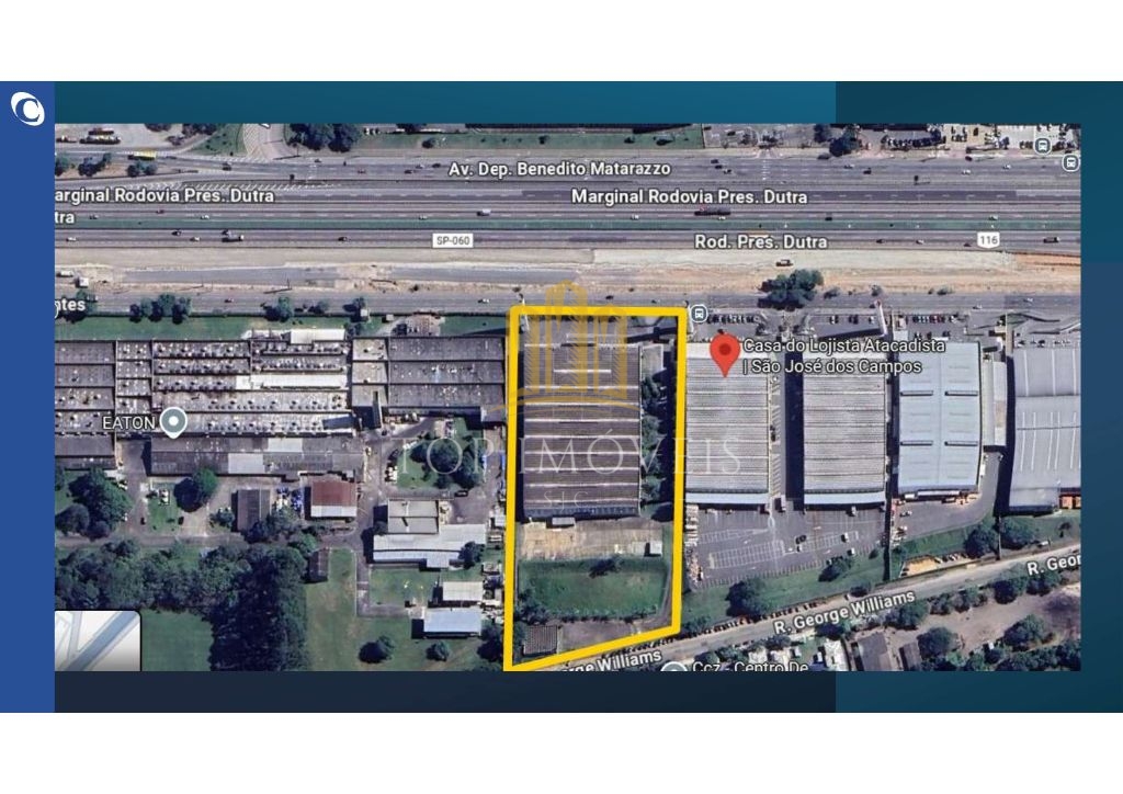 Prédio industrial marginal da dutra 21.000m² terreno 9.300m²