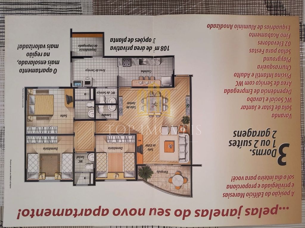 Belíssimo Apartamento no Jardim Aquarius 3 Dormitórios (1 Suíte), Lazer Completo e 2 Vagas!