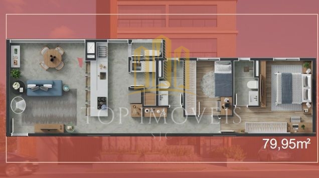 Excelente apartamento de 80 m² no Bairro Vila Ema. Um imóvel com acabamentos de qualidade e localização privilegiada, ideal para morar ou investir.