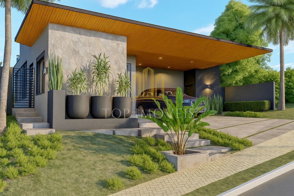 Casa térrea de alto padrão com 4 quartos, pé direito duplo n