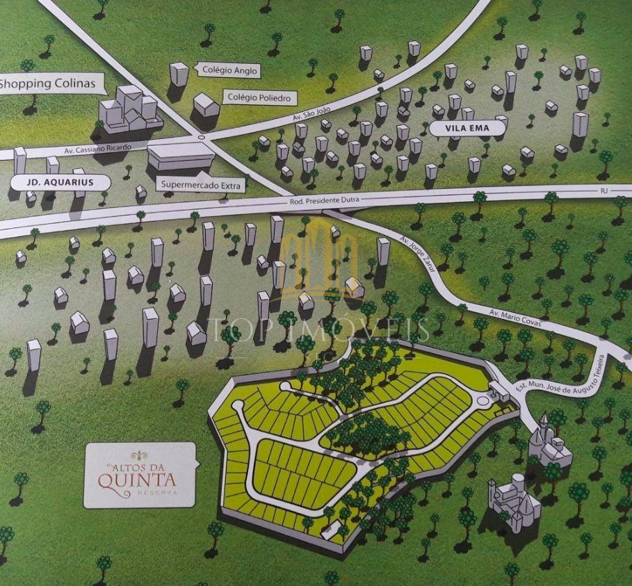 Terreno à venda, 1.207,99 m² por R$ 980.000,00 - Condomínio Residencial Altos da Quinta - São José dos Campos/SP