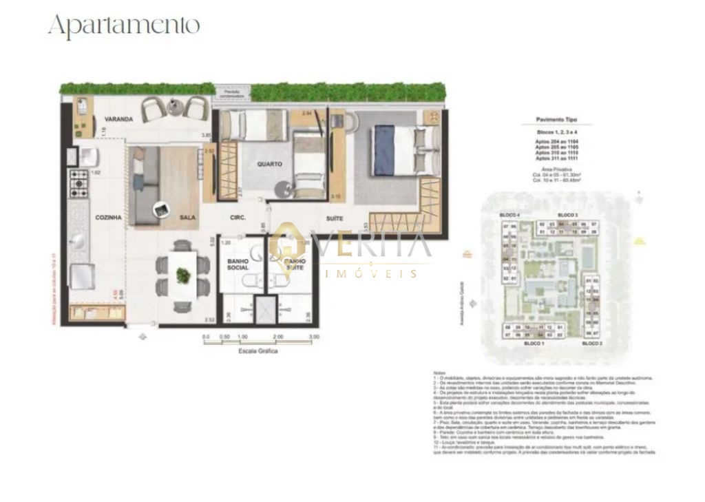 Arte Jardim Residencial - 2 quartos - 60,65m² - Lançamento