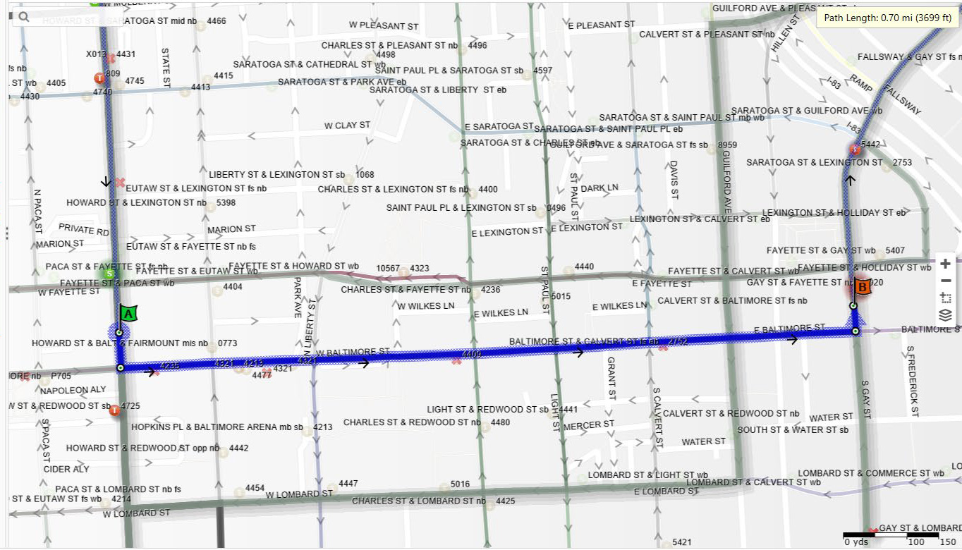 LocalLink 54 northbound detour map