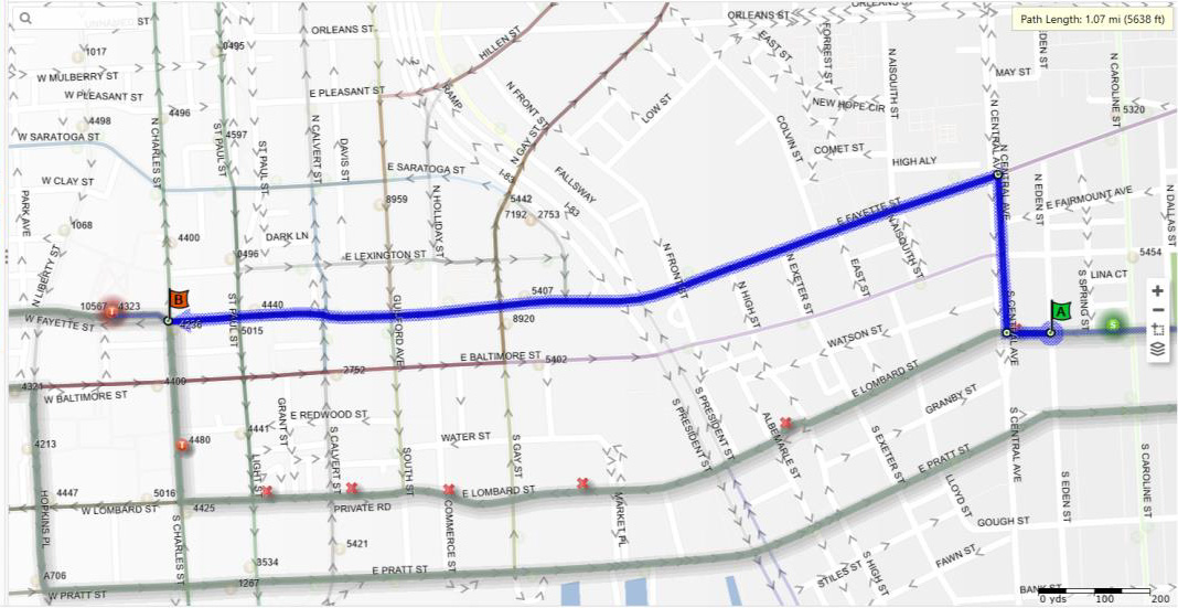 LocalLink 65 Westbound detour map