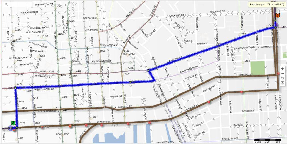CityLink Brown Northbound detour map