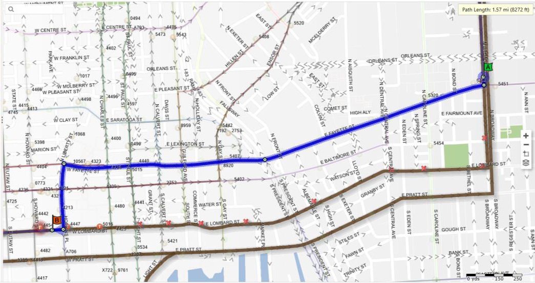 CityLink Silver Southbound detour map