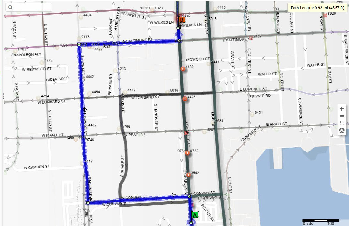 CityLink Silver Northbound detour map