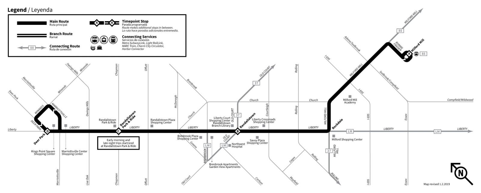 Info & Maps | 81 | Deer Park - Milford Mill Station | Maryland Transit  Administration