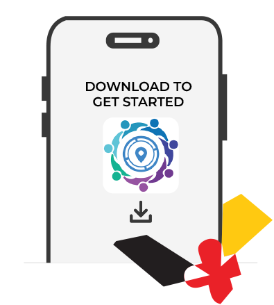 Mobile phone showing the Eventzee icon