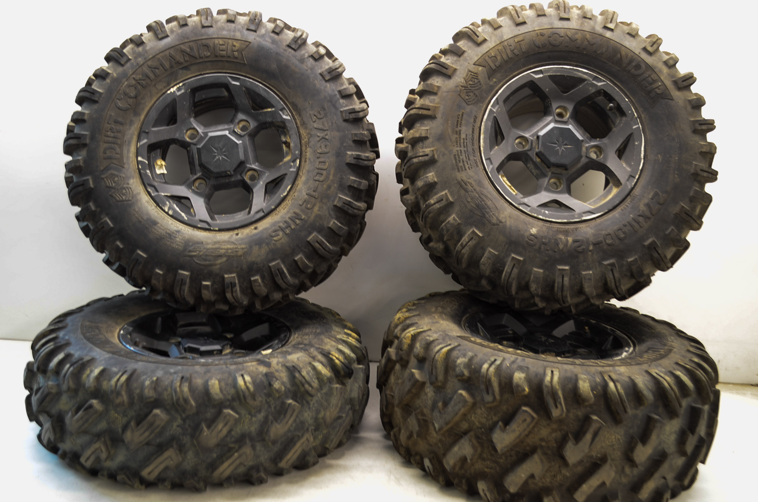 16 Polaris RZR 900 Front & Rear Wheels Rims & Tires 27x912 27x1112 GBC Dirt Co