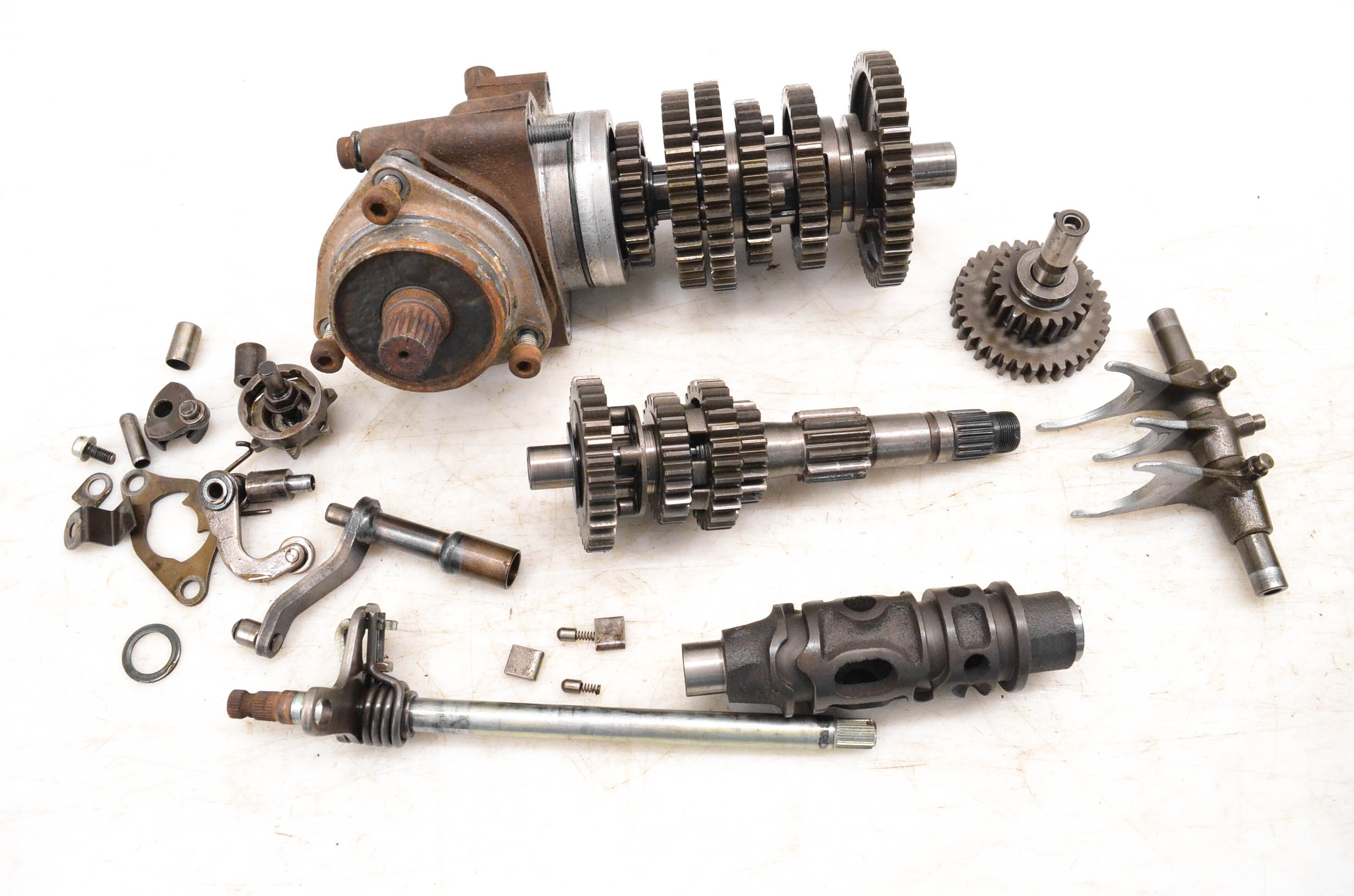 85 Honda Fourtrax 250 2x4 Transmission Shift Forks & Drum TRX250