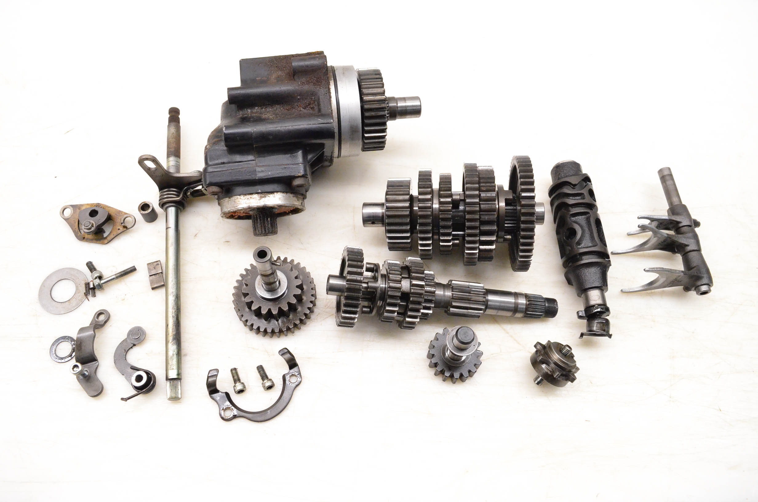 86 Honda Fourtrax 350 4x4 Transmission Shift Forks & Drum TRX350