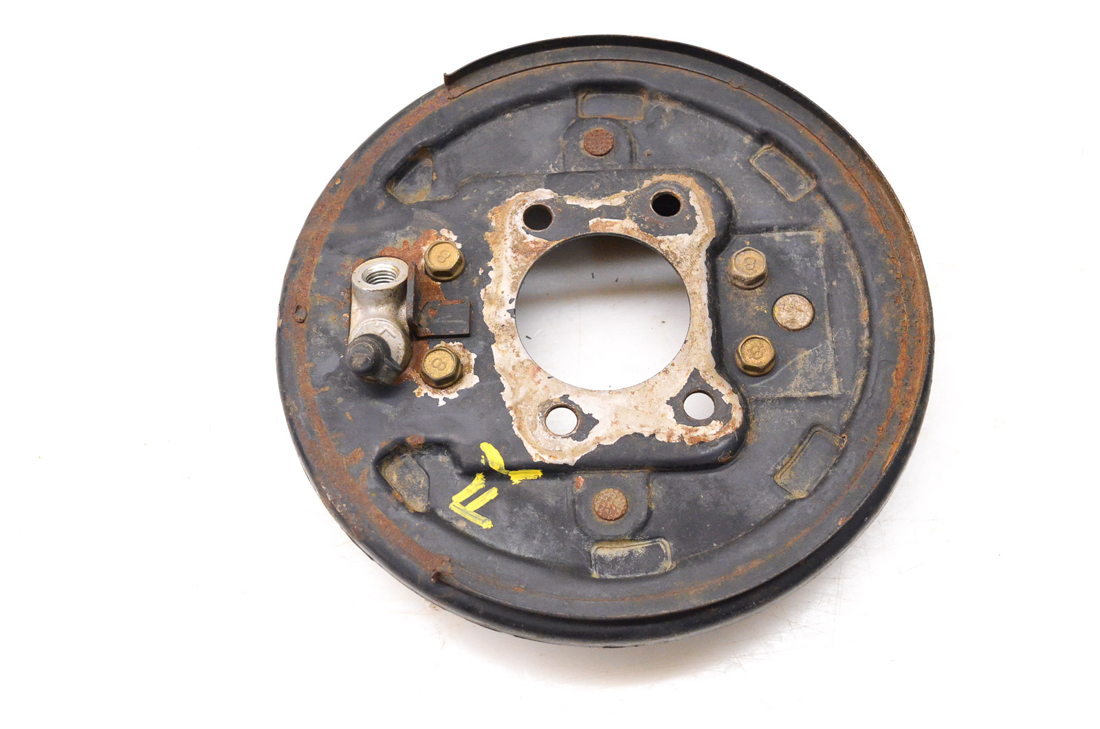 86 Kawasaki Bayou 300 2x4 Front Left Brake Drum Plate KLF300