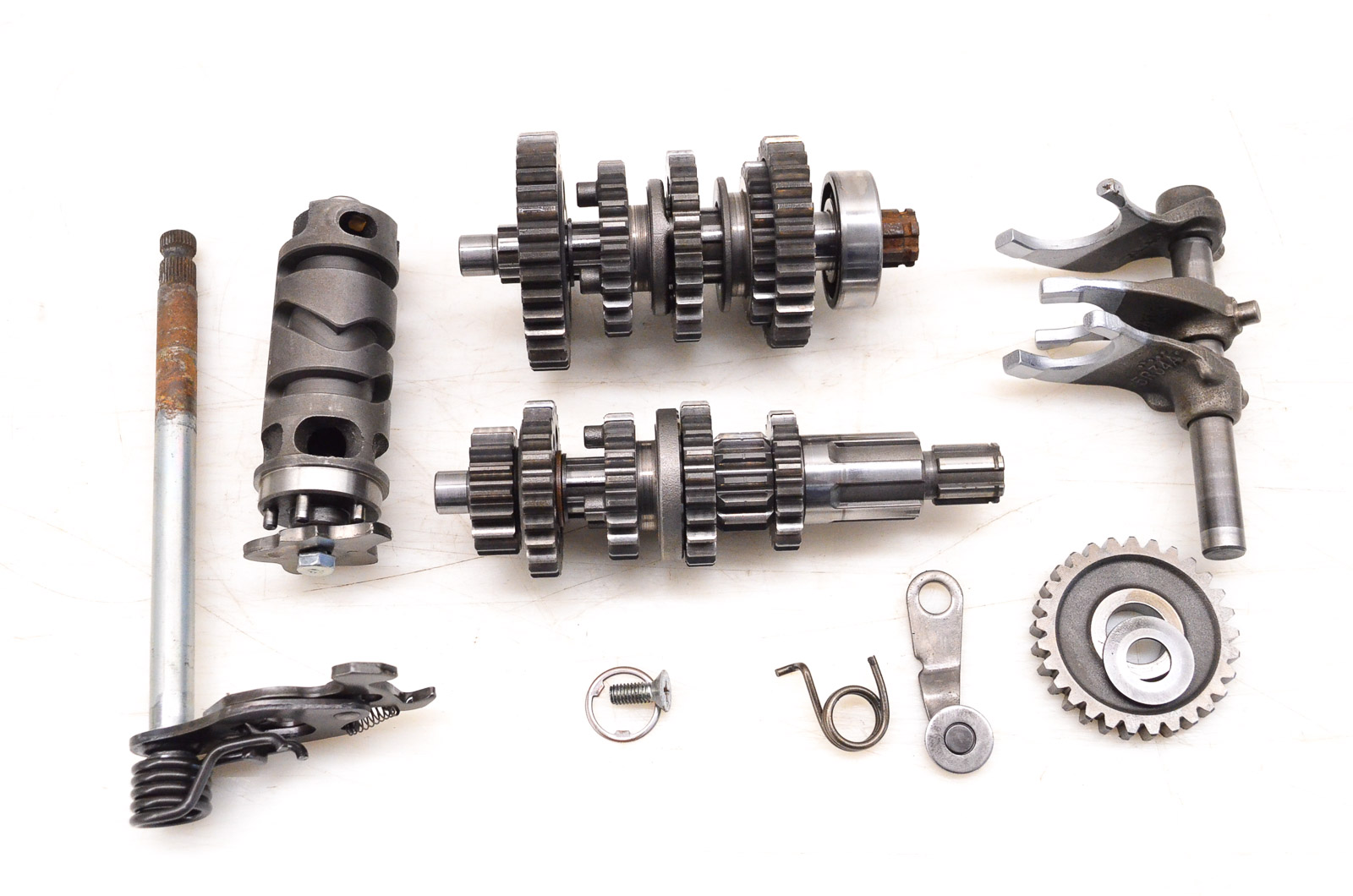 91 Honda XR80R Transmission Shift Forks & Drum