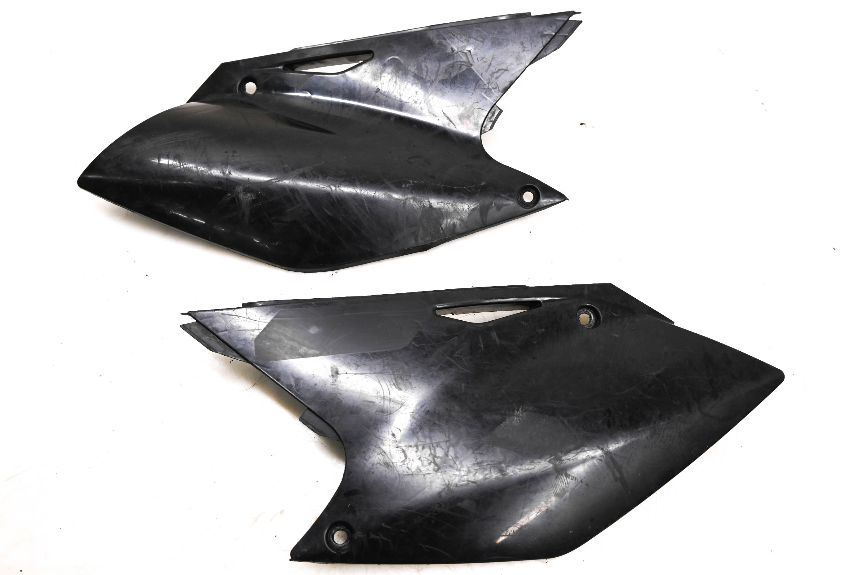 04 Kawasaki KX250F Rear Side Number Plate Covers Panels Fenders Left & Right