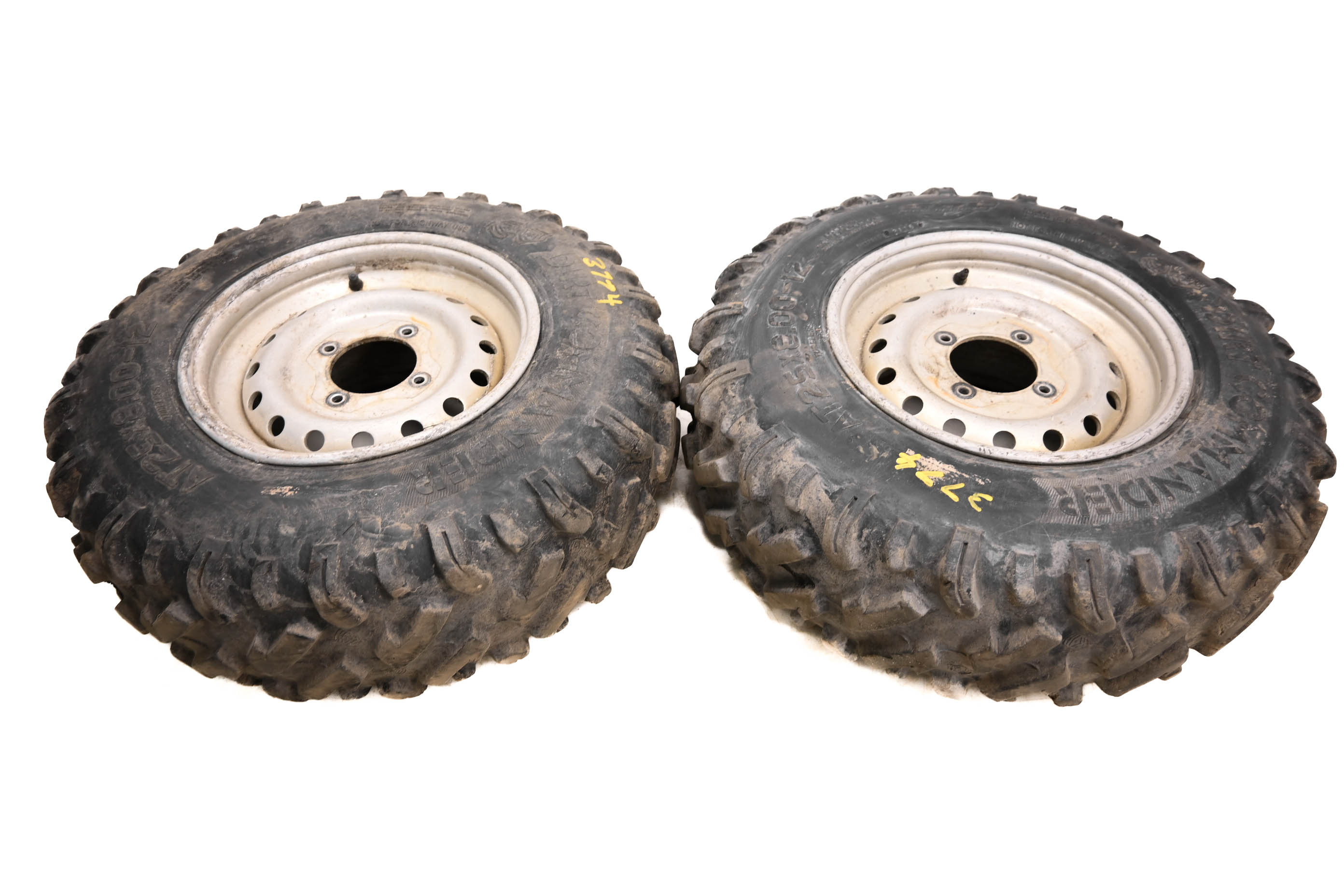 08 Kawasaki Brute Force 750 4x4i Rear Wheels Rims & Tires At25X8-12 KVF750