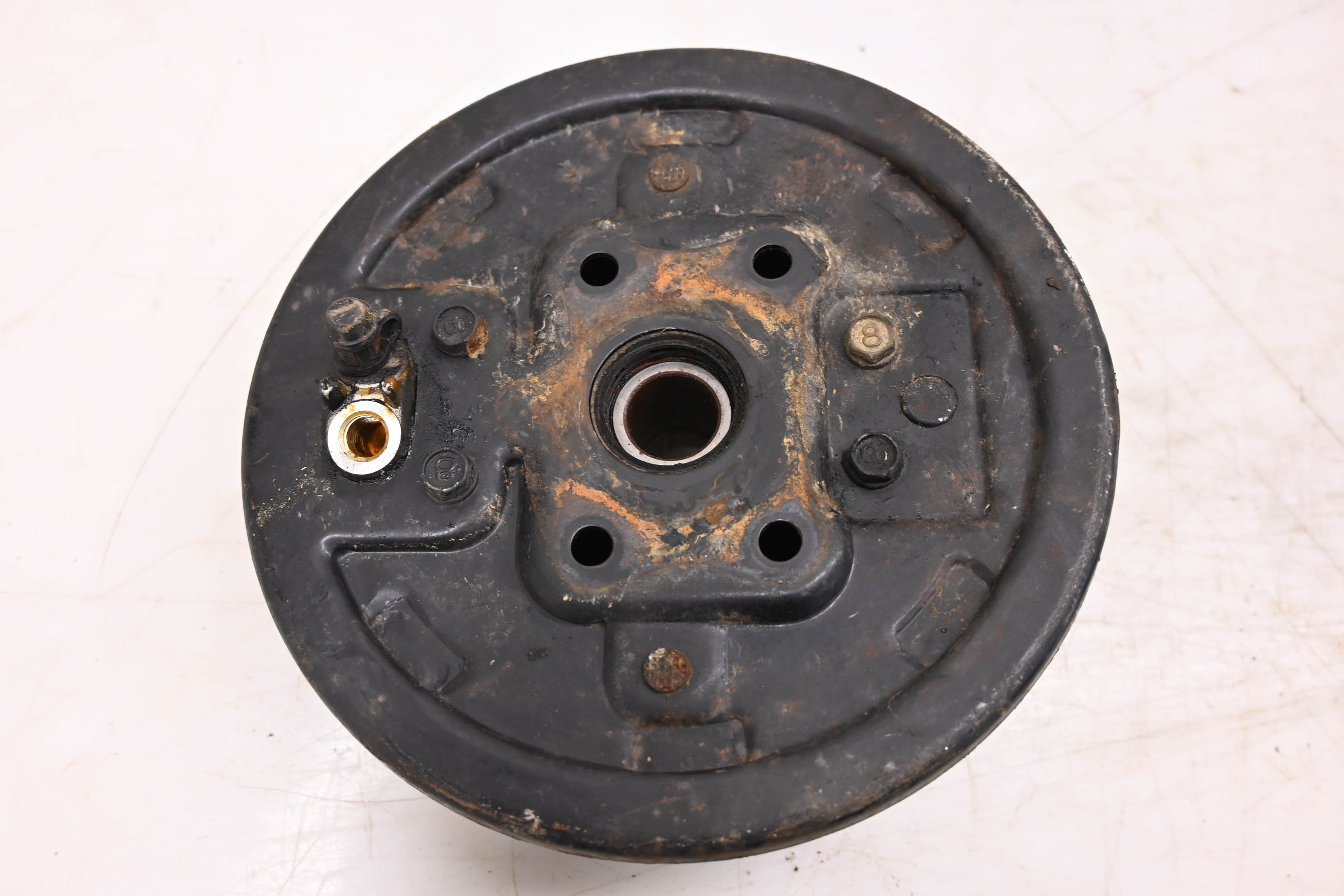 84 Honda Fourtrax 200 2x4 Front Left Brake Drum Assembly TRX200
