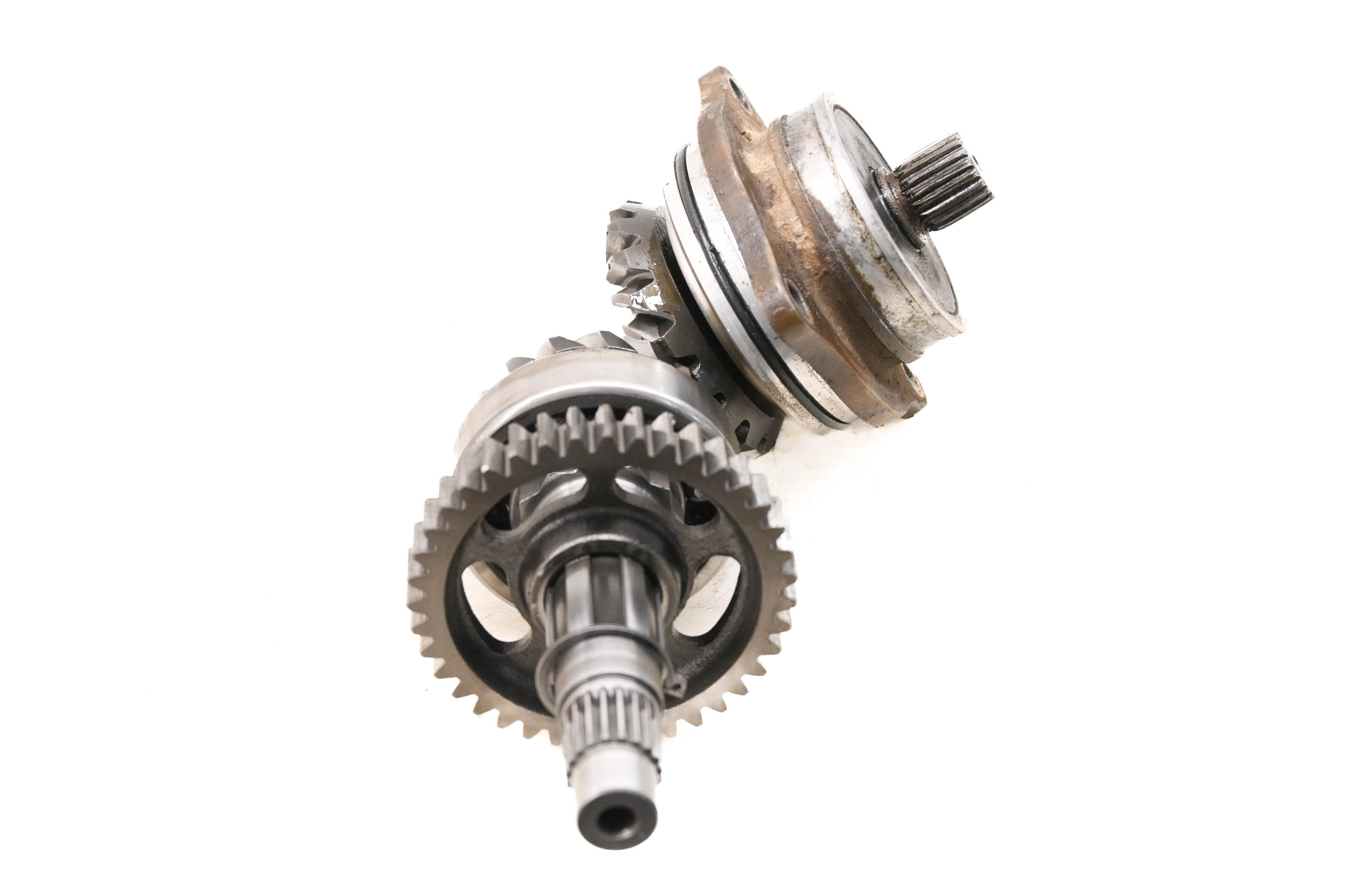 84 Honda ATC200ES Transmission Bevel Gears Output Shaft Big Red 200