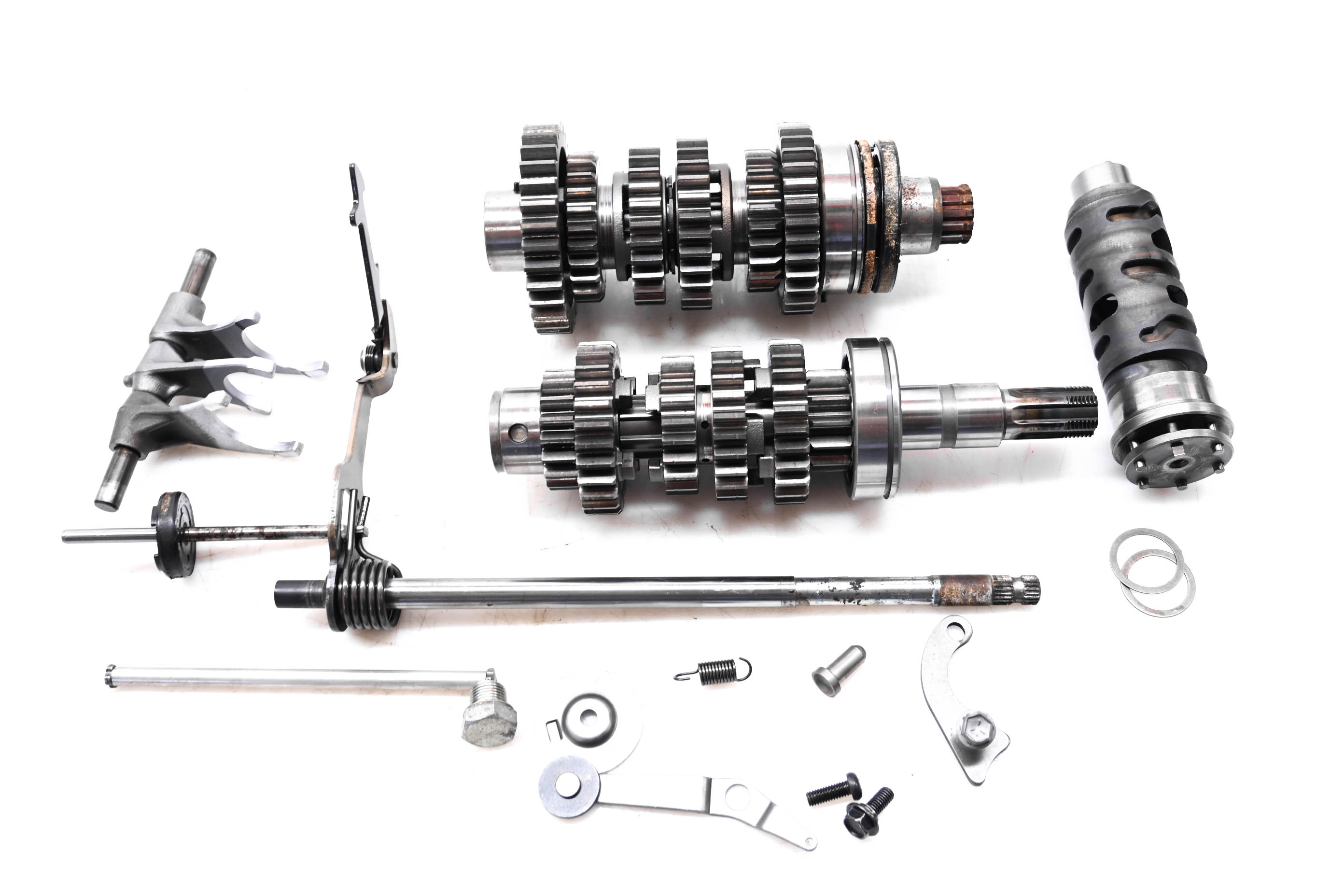 08 Suzuki GS500F Transmission Shift Forks & Drum