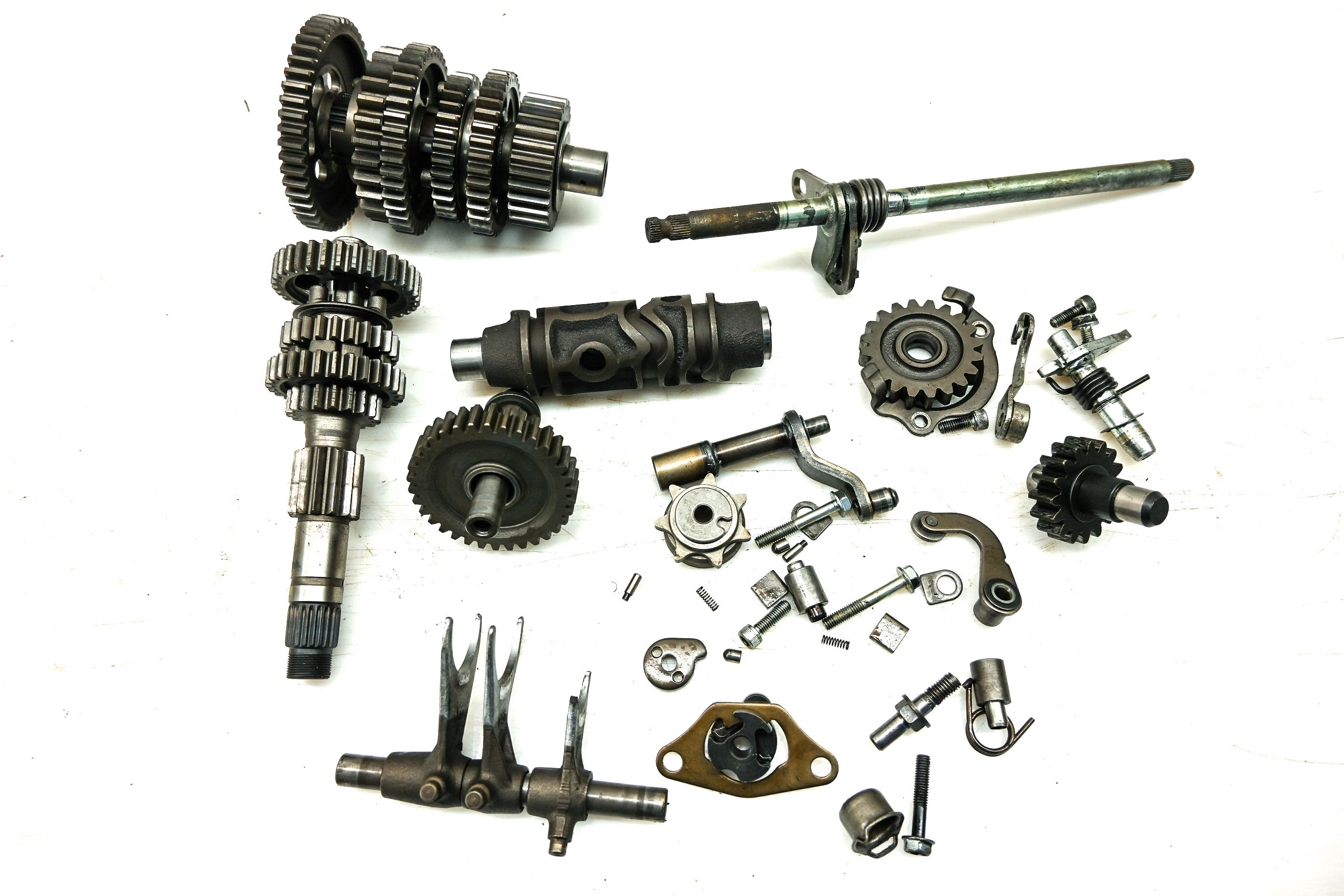 86 Honda Fourtrax 350 4x4 Transmission Shift Forks & Drum TRX350