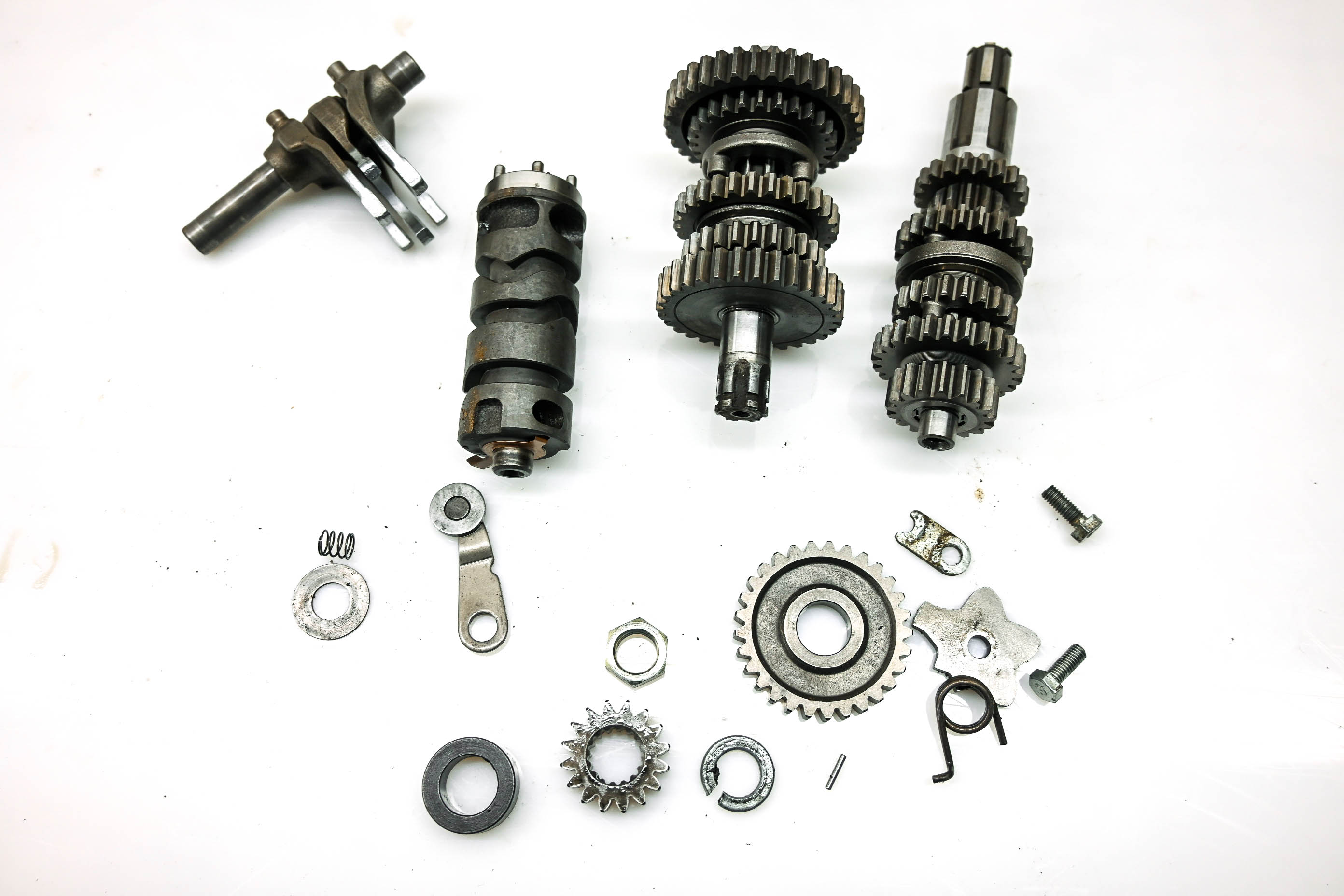 90 Honda XR80R Transmission Shift Forks & Drum
