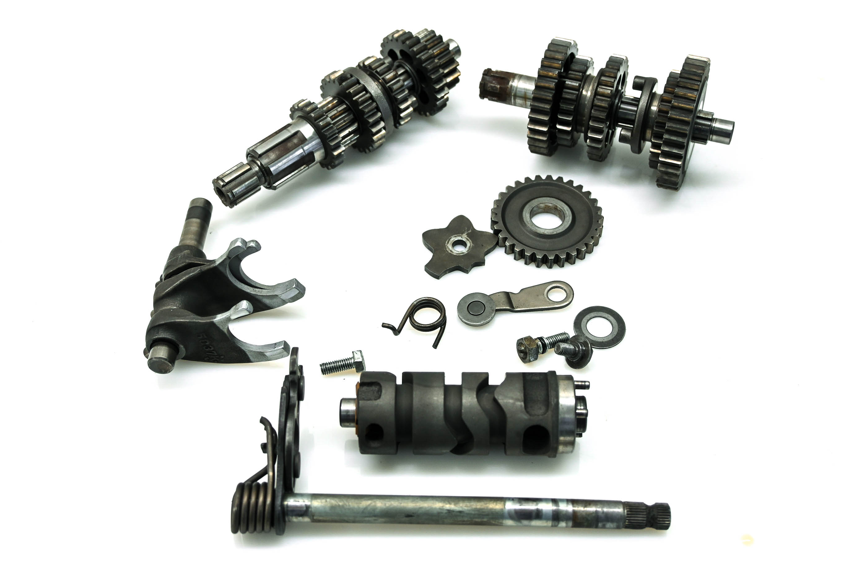90 Honda XR80R Transmission Shift Forks & Drum