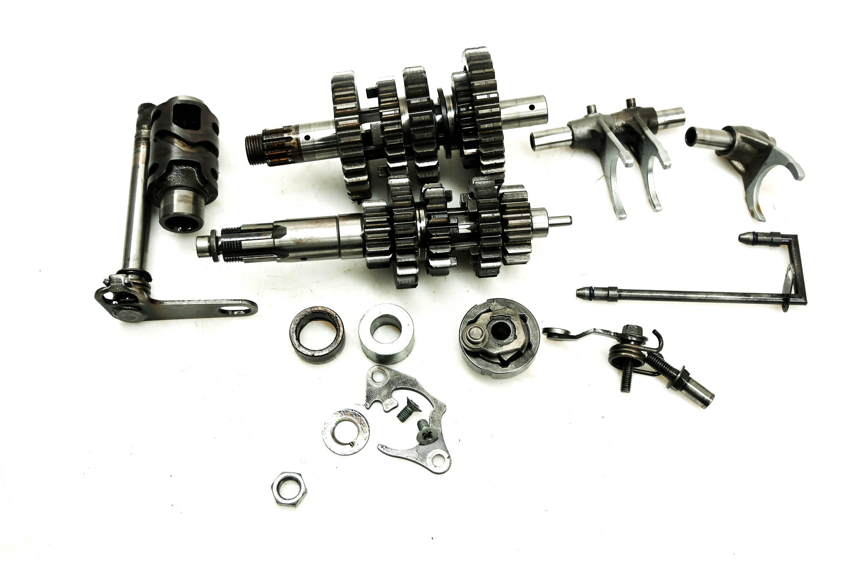 03 Kawasaki KLX400R Transmission Shift Forks & Drum DRZ400
