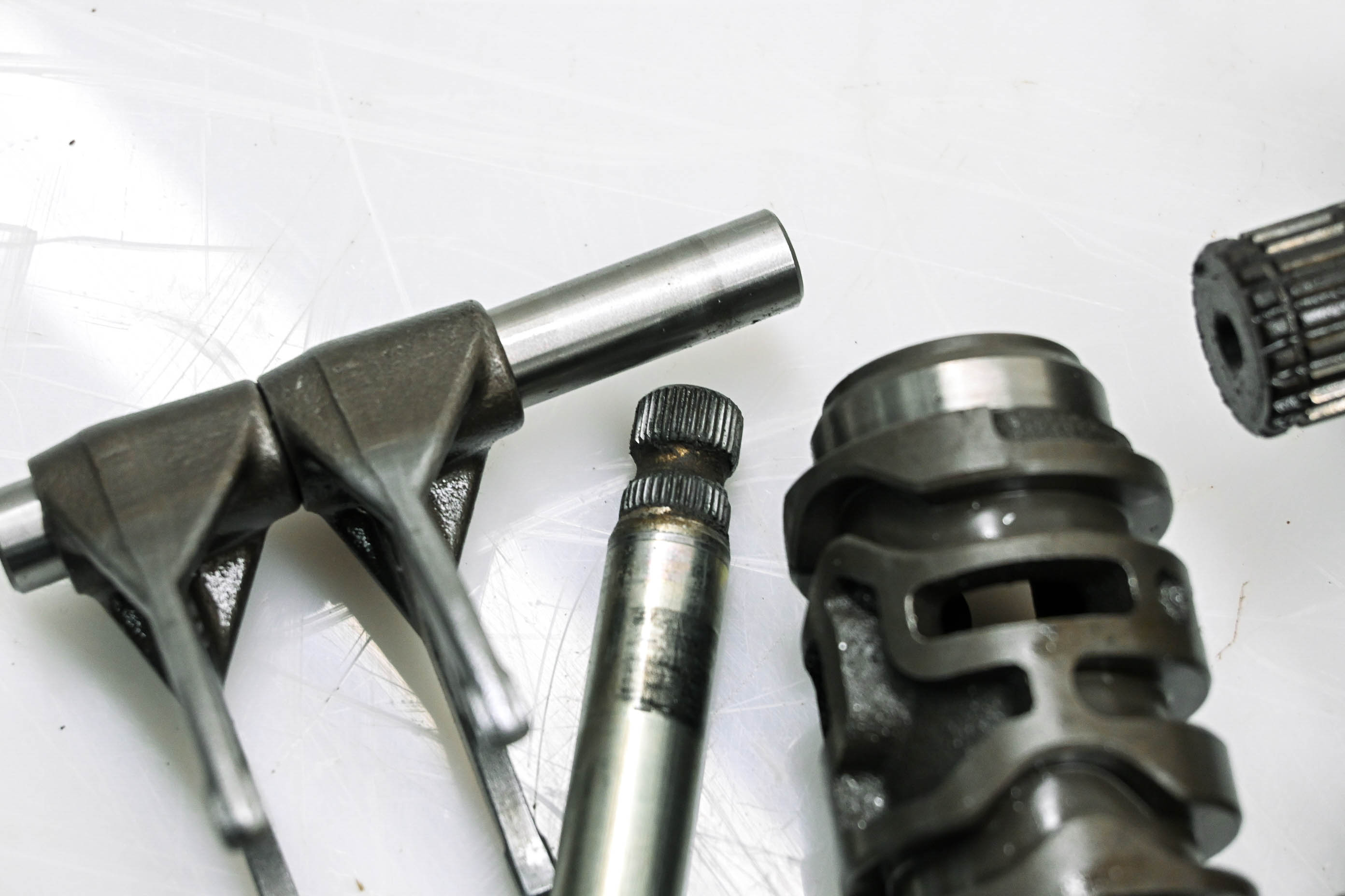 11 Kawasaki KX250F Transmission Shift Forks & Drum