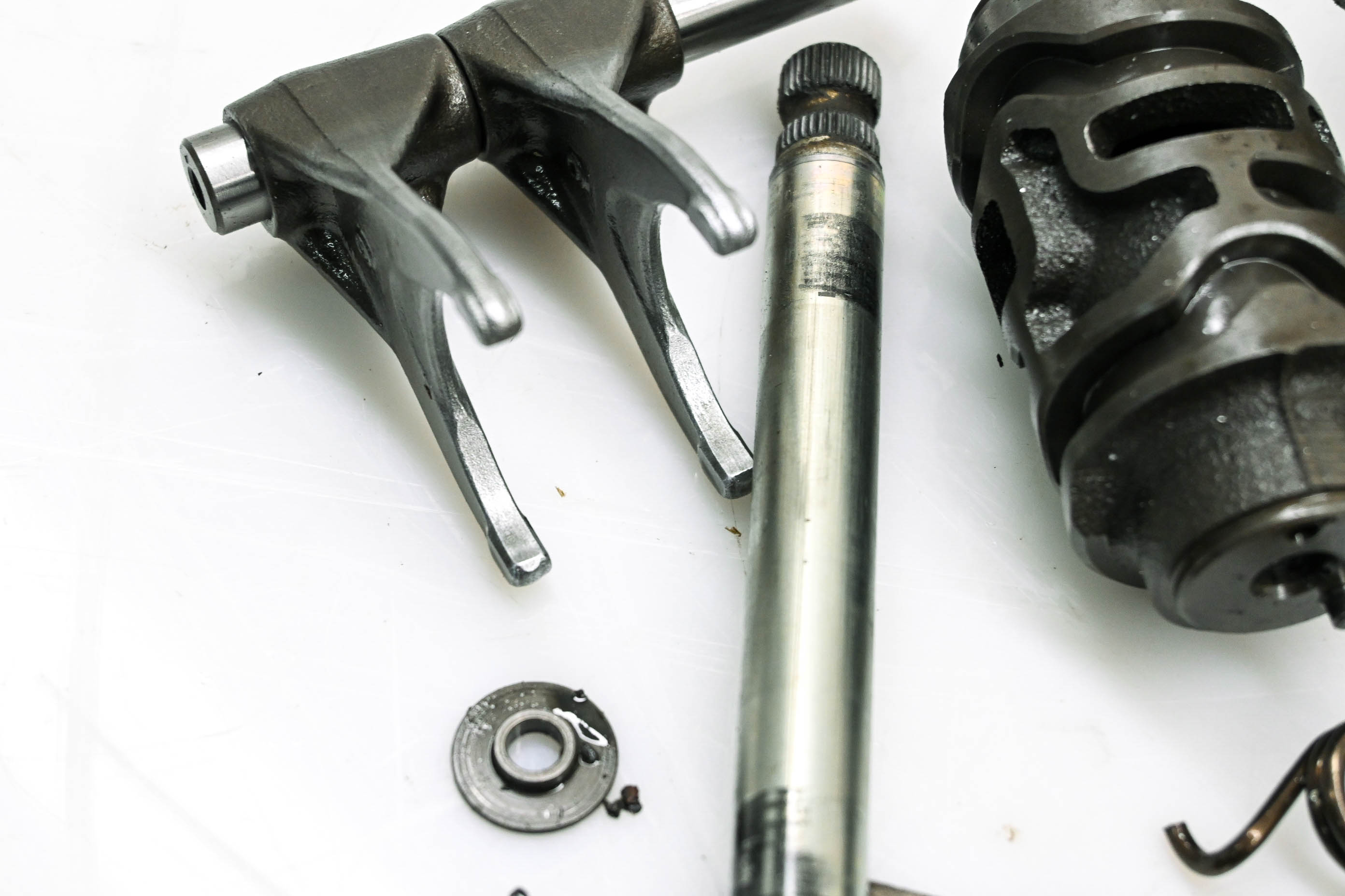 11 Kawasaki KX250F Transmission Shift Forks & Drum