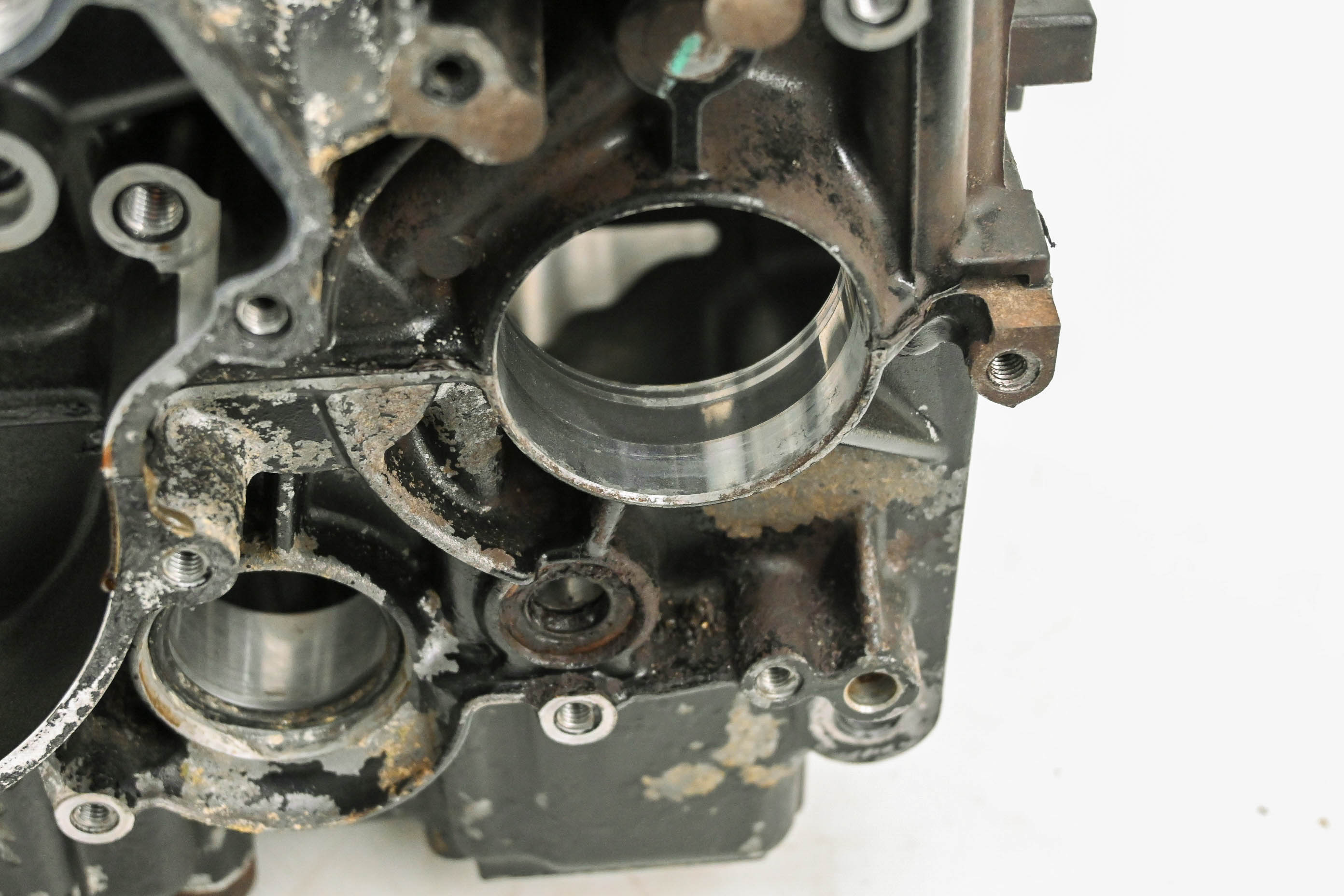 09 Kawasaki Ninja 250R Crankcase Center Crank Case EX250