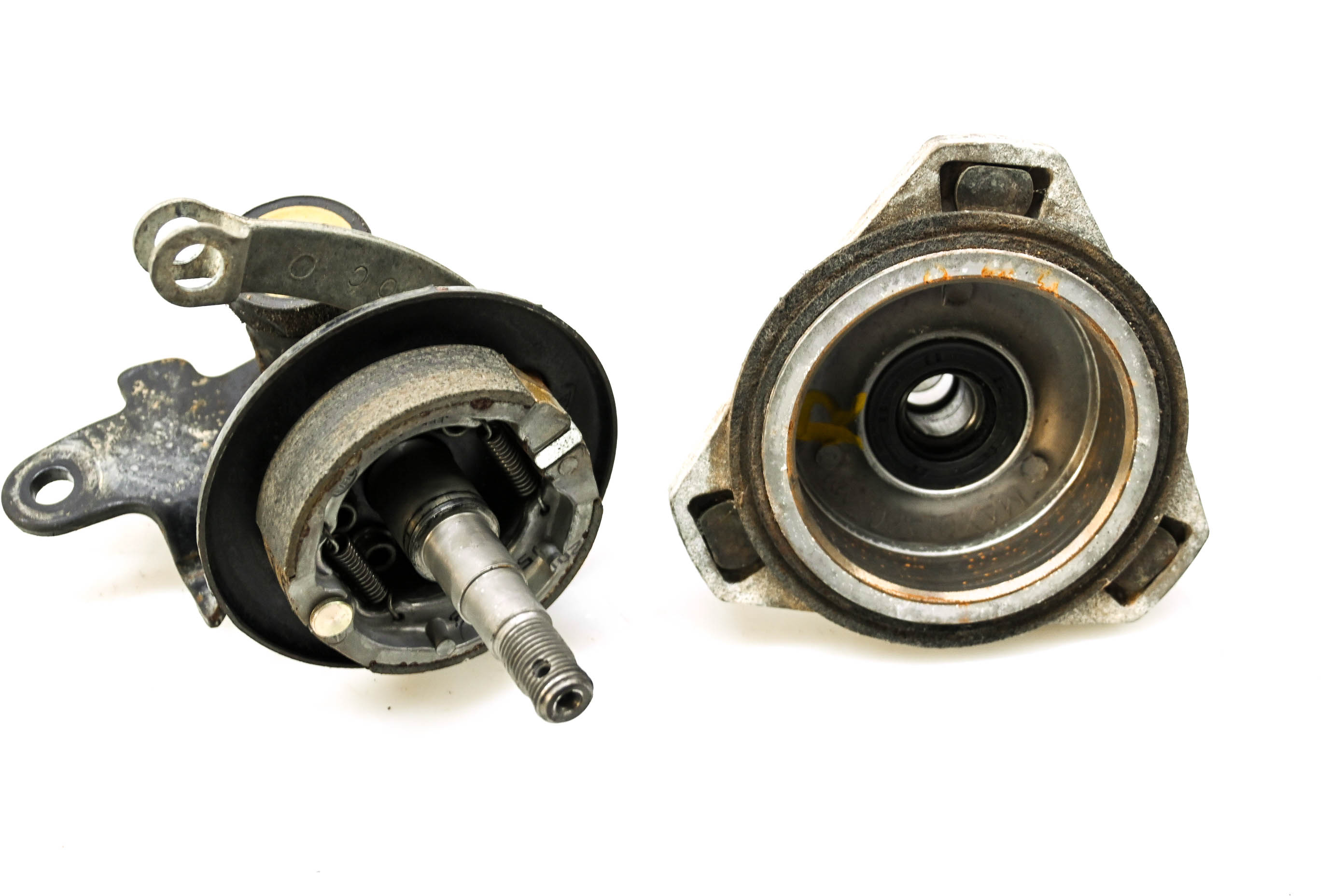 06 Suzuki Quadsport 80 2x4 Front Left Brake Drum & Spindle LT80
