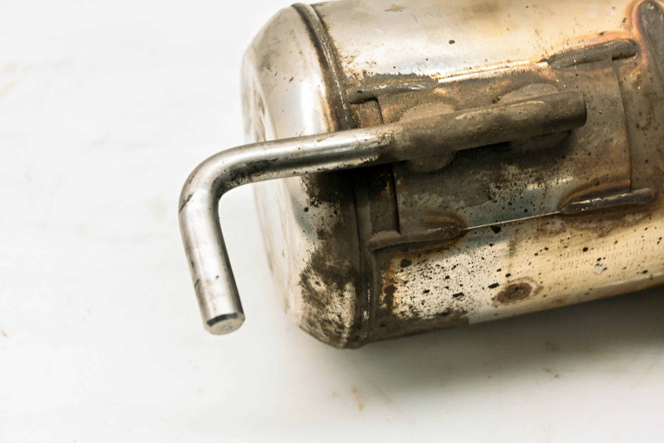 02 BMW F650GS ABS Rear Muffler Exhaust Pipe