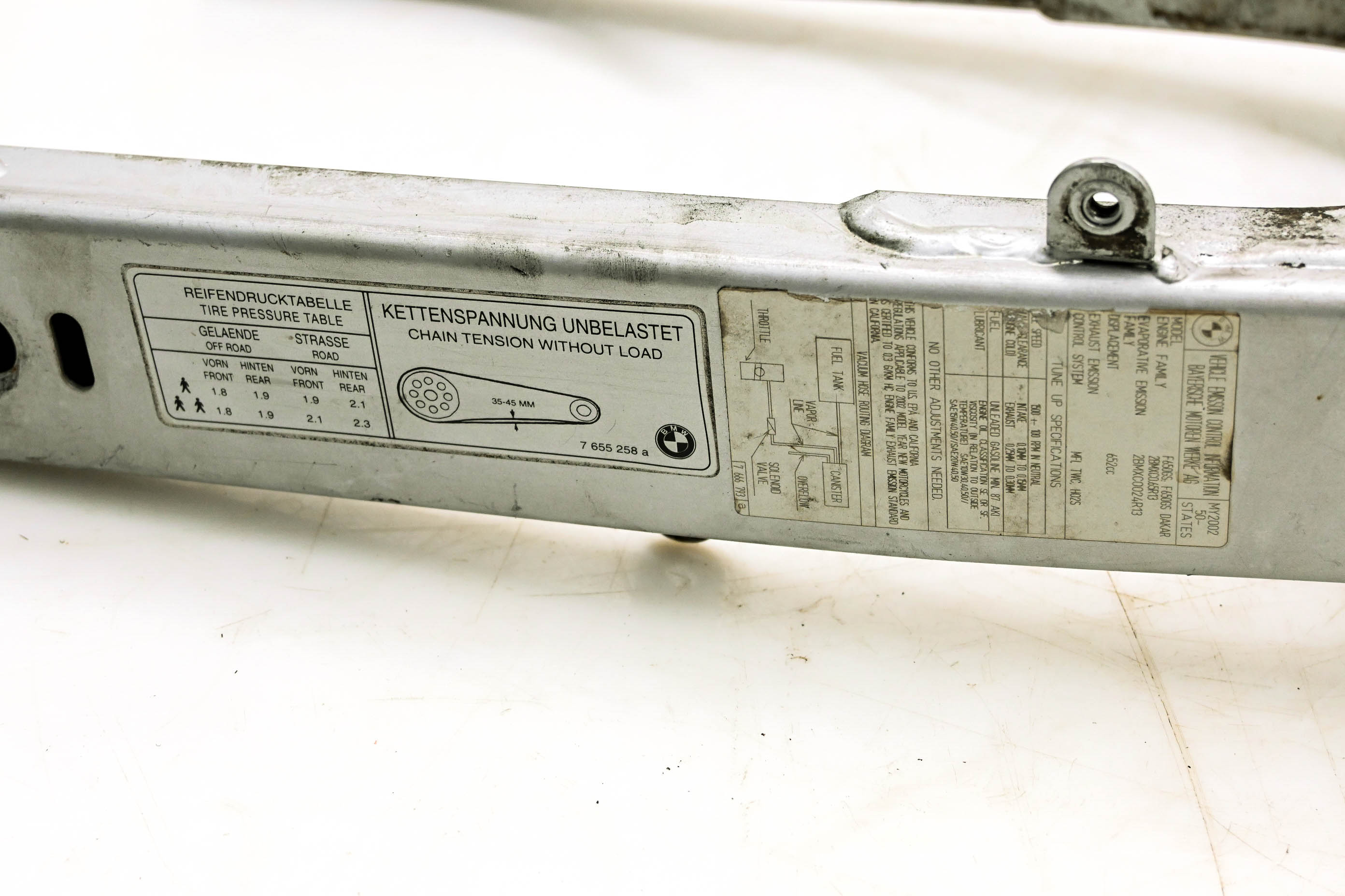 02 BMW F650GS ABS Rear Swingarm