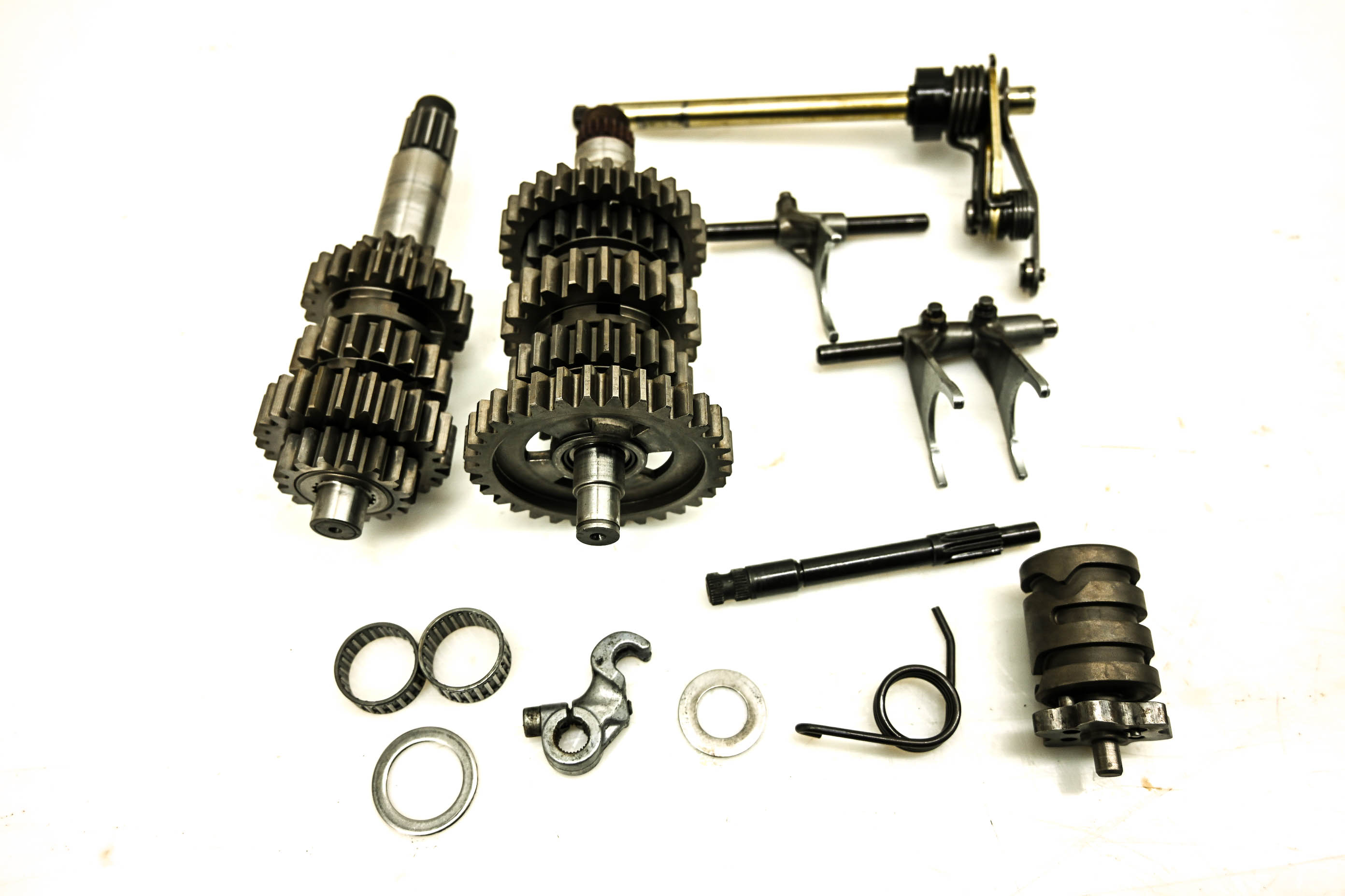 02 BMW F650GS ABS Transmission Shift Forks & Drum