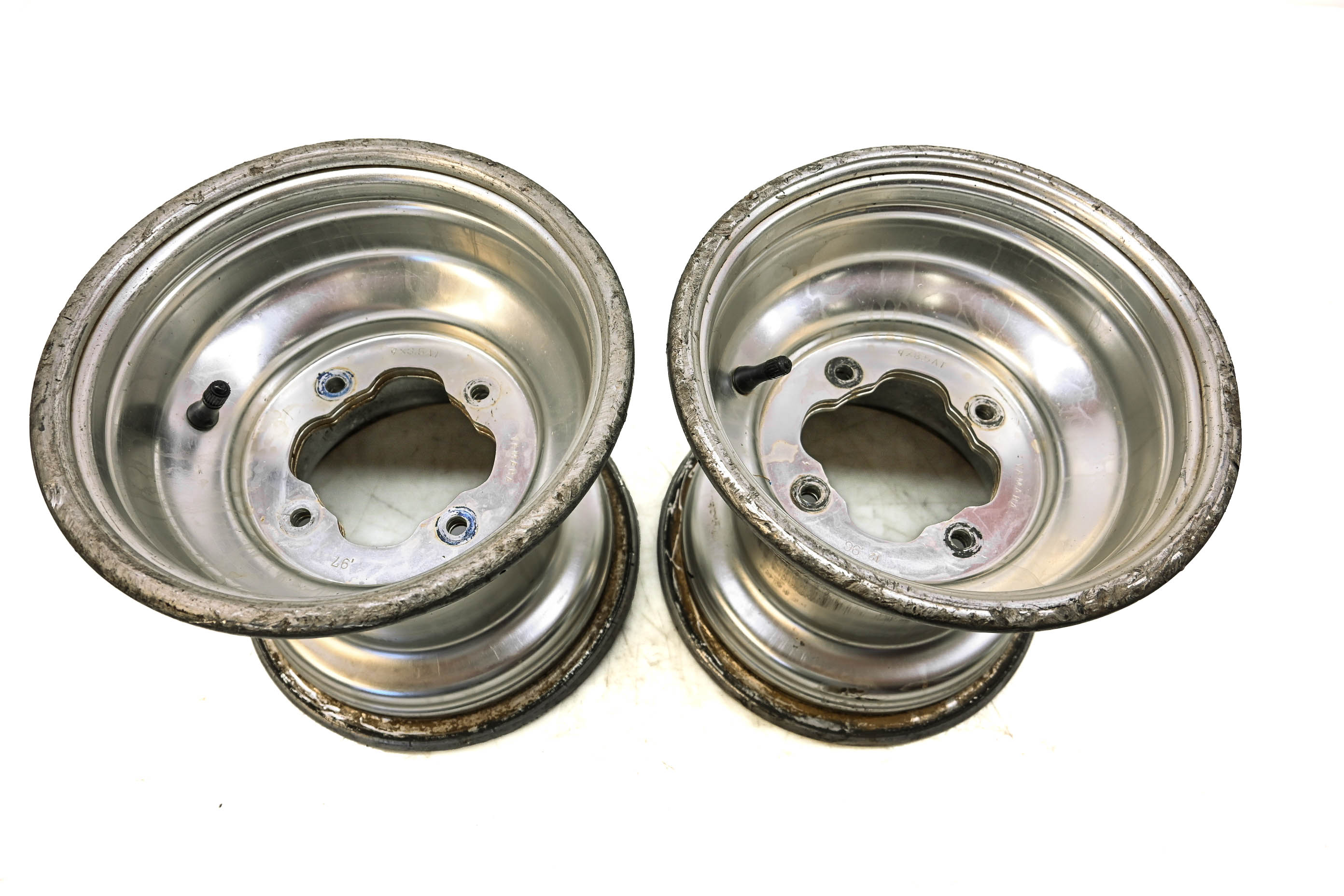 97 Yamaha Warrior 350 2x4 Rear Wheels Rims 9X8.5 4/115 YFM350X