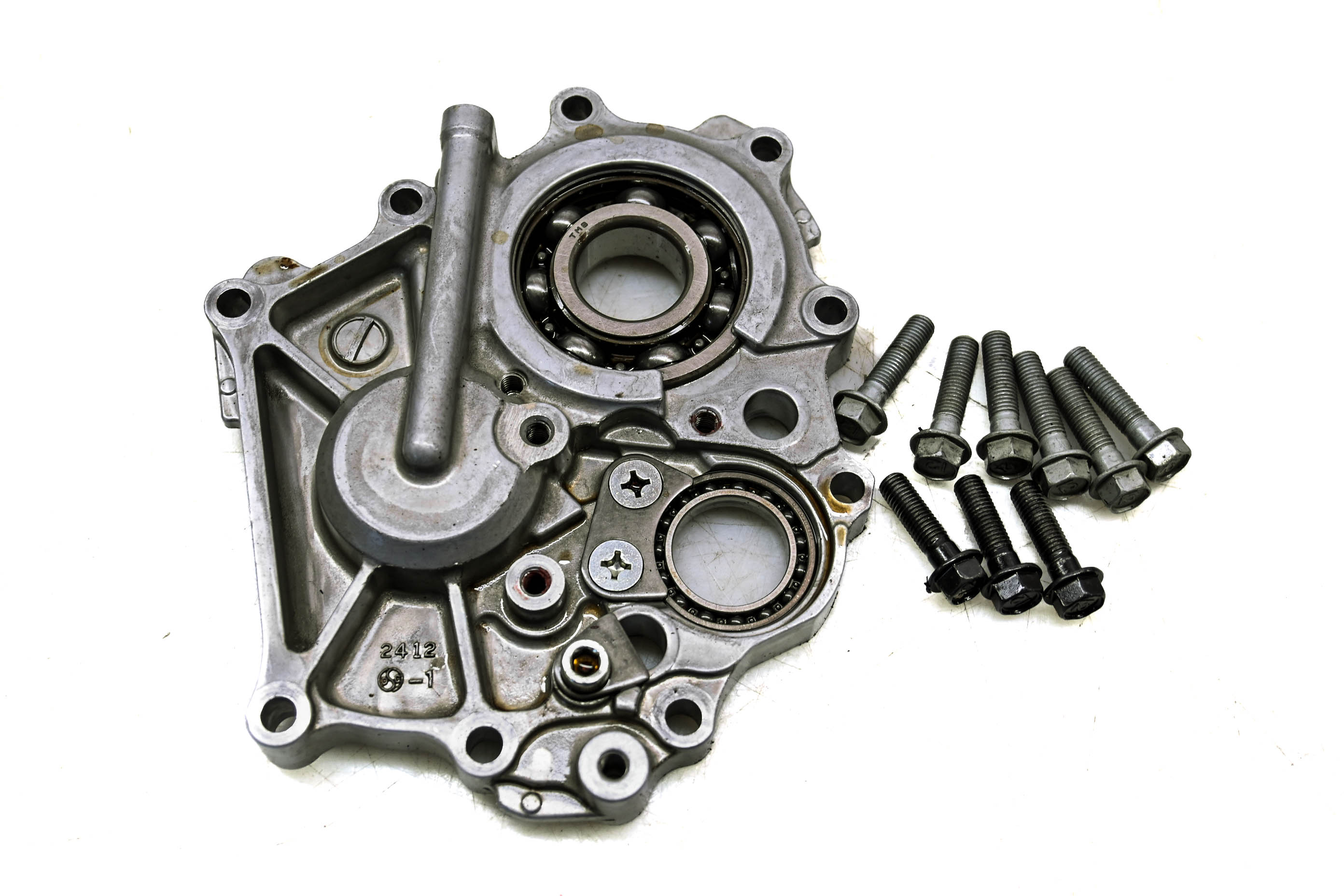 08 Kawasaki Ninja 650R Gear Case Transmission Bearing Cover EX650A