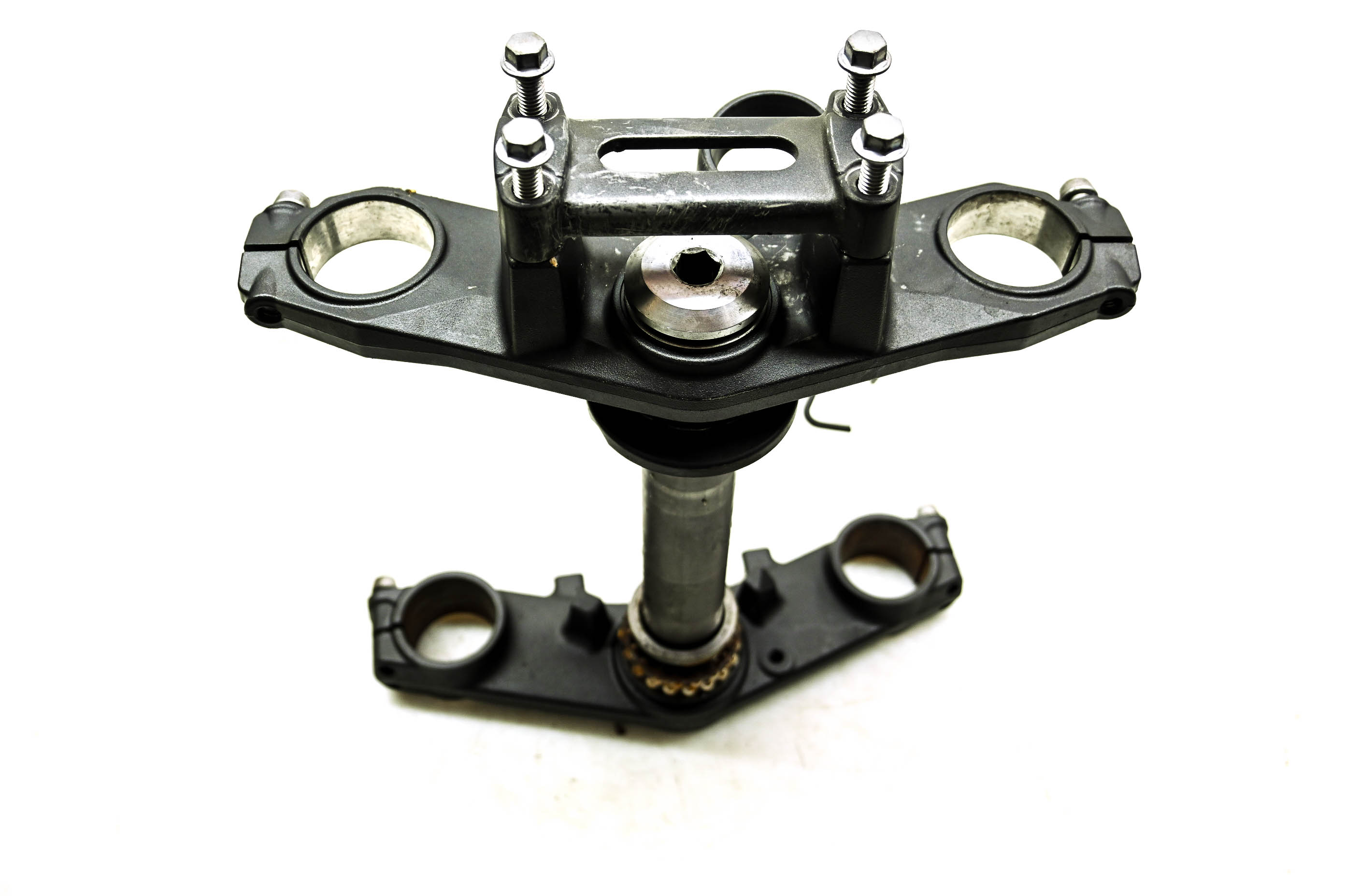 08 Kawasaki Ninja 650R Triple Tree Handlebar Clamps EX650A