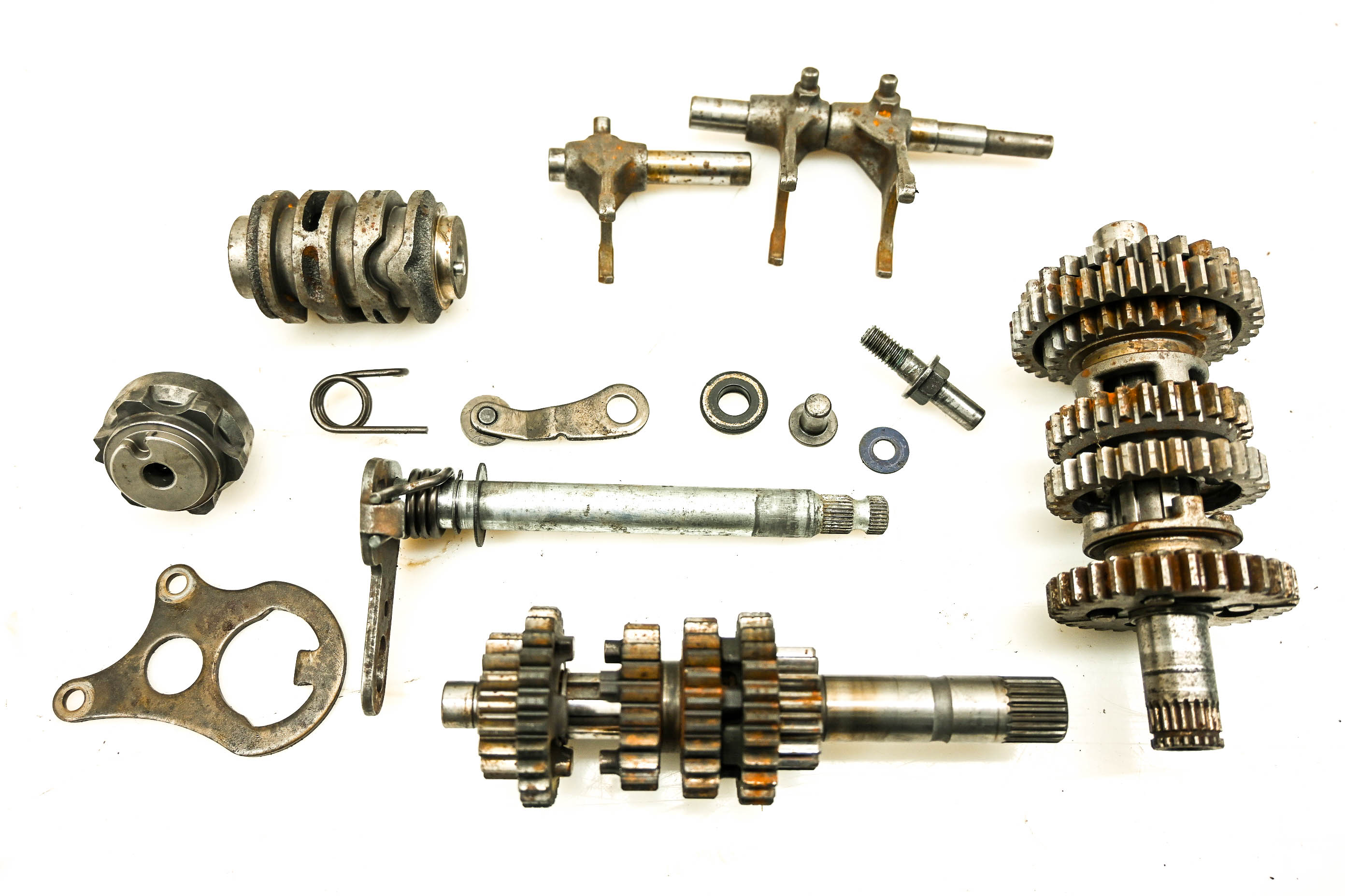 99 Honda CR80RB Expert Transmission Shift Forks & Drum