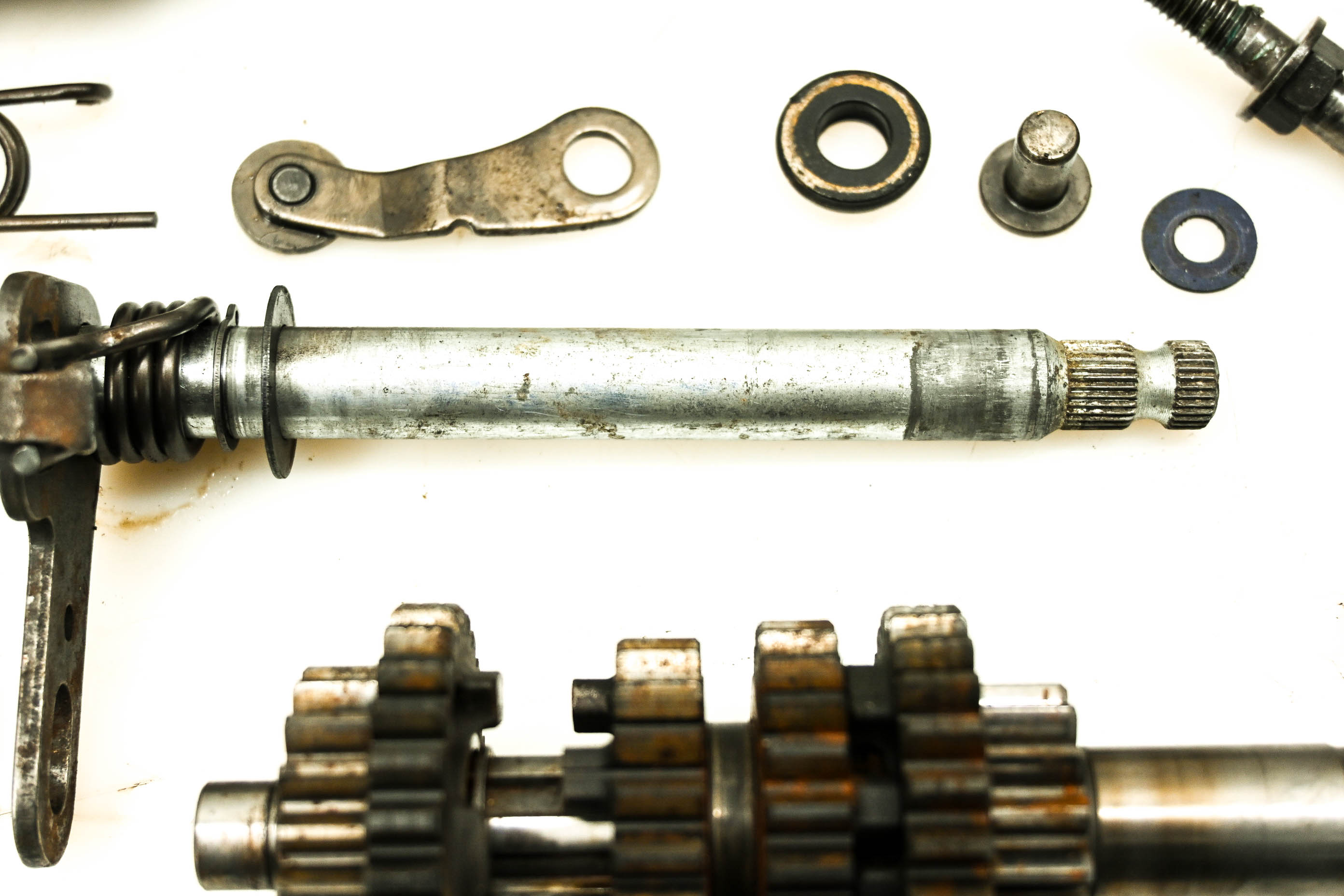 99 Honda CR80RB Expert Transmission Shift Forks & Drum