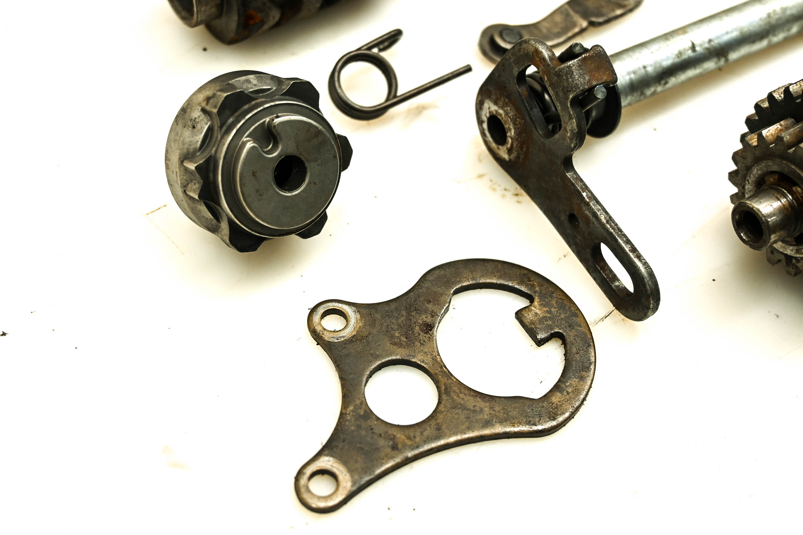 99 Honda CR80RB Expert Transmission Shift Forks & Drum