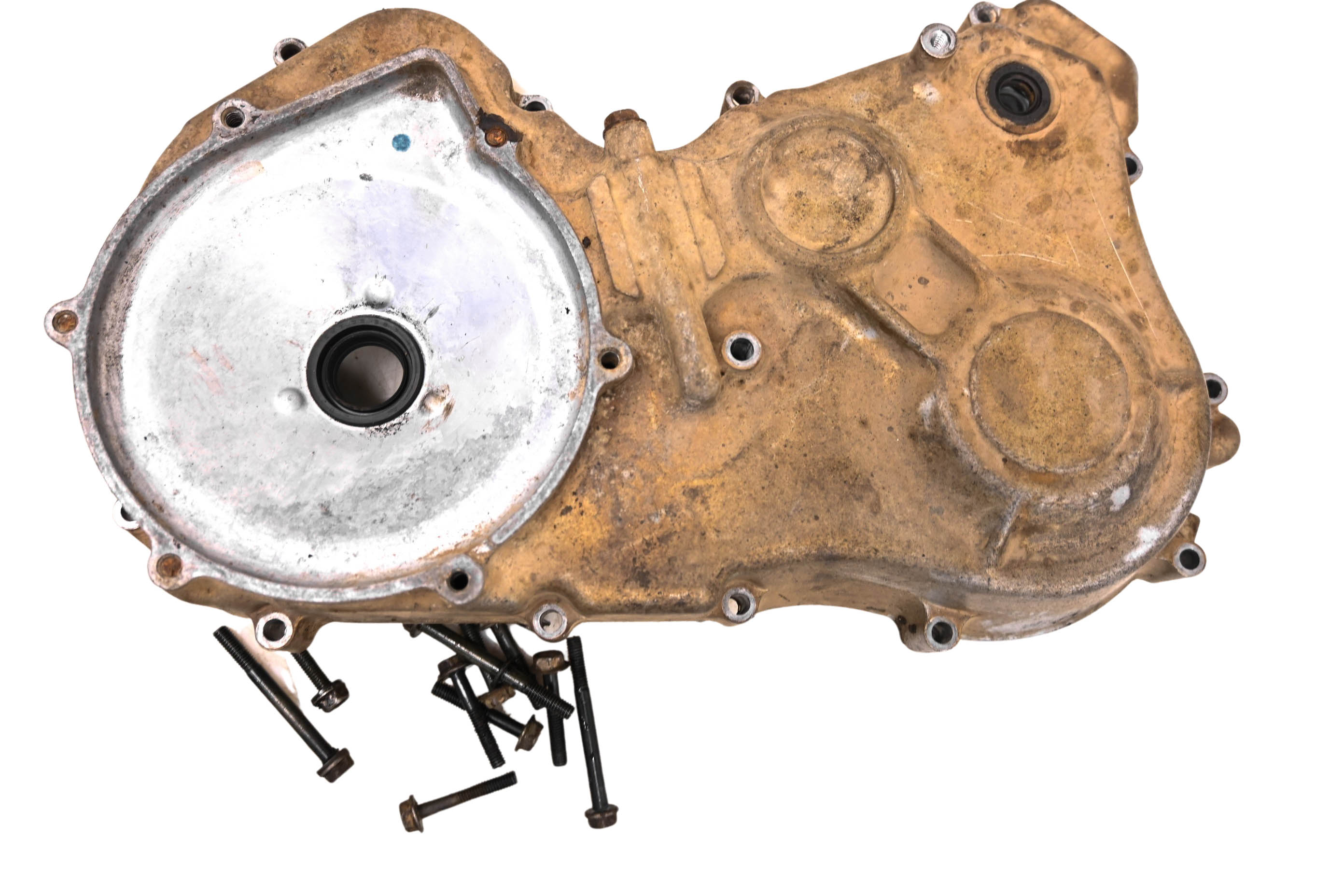 01 Suzuki King Quad 300 4x4 Left Transfer Case Stator Half Crank Cover LTF300F