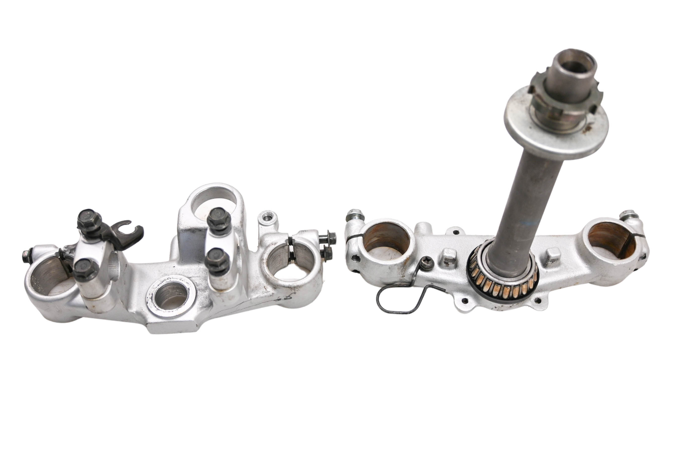 96 Yamaha XT225 Triple Tree Lower & Upper Handlebar Clamp